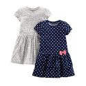Simple Joys by Carters Girls 2-Pack Short-Sleeve and Sleeveless Dress Sets