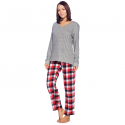 Ashford & Brooks Women Cotton Long-Sleeve Top Flannel Pants Pajama Sleepwear Set