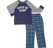 Cozy Jams Boys Fleece Top & Flannel Bottom 2-Piece Pajama Set