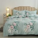 ELE Home Textile Floral Duvet Cover, Cotton Bedding, 3Pcs Duvet Cover, Soft and Comfortable, Easy Care, 1 Duvet Cover and 2 Pillow Shams, with Hidden Zipper, King Size