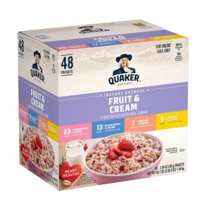Quaker Instant Oatmeal, Fruit and Cream
