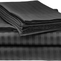 Queen Italian Prestige Collection Bed Sheet Set – 1800 Luxury Soft Microfiber Deep Pocket 4-Piece Bedding Set – Wrinkle, Stain, Fade Resistant – Black