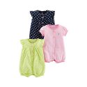Simple Joys by Carters Girls 3-Pack Snap-up Rompers
