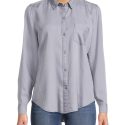 Time and Tru Womens Long Sleeve Button-Front Shirt